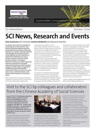 SCI - Summer 2016 Newsletter